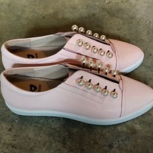 Nookiee For Her 'Pink Pearl' Flats Sz.9 fits like 8.5